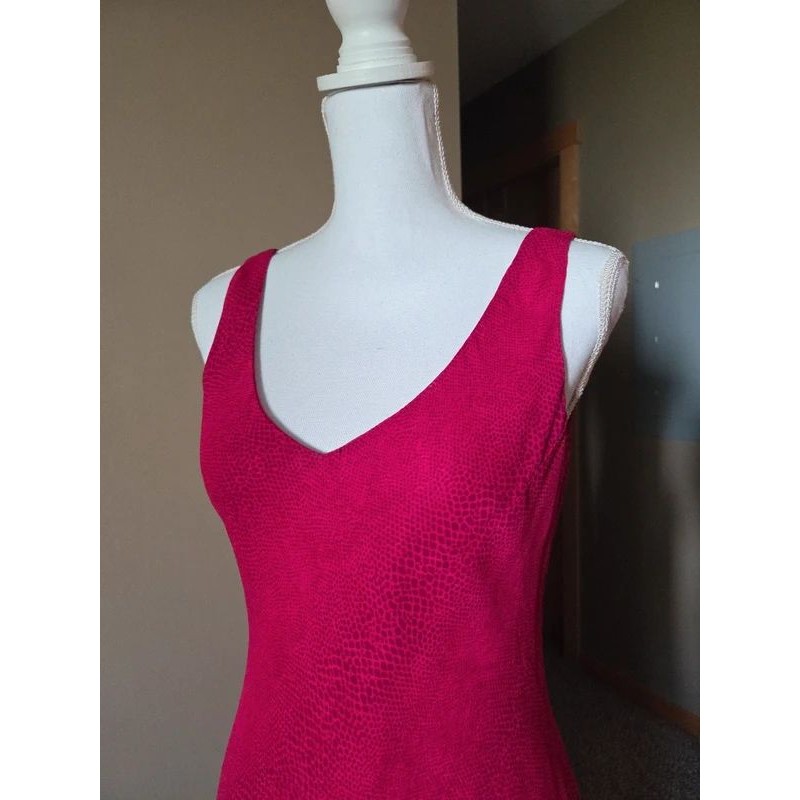 Vintage 90s Jones New York Maxi Dress Magenta — image 2 of 4